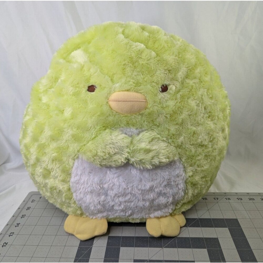 San-X Sumikko Gurashi Penguin Plush 18 Inch Lime Green 2019‎ Stuffed Animal Toy